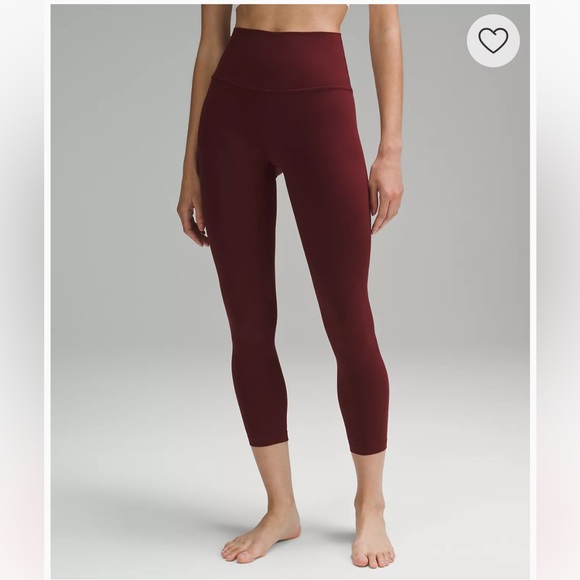 Lululemon burgundy cropped leggings size 6 - Picture 5 of 9
